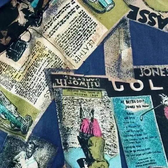 Activology Vintage 90s Bomber Jacket Womens Large Golf Novelty Eclectic Grandpa - Picture 12 of 13